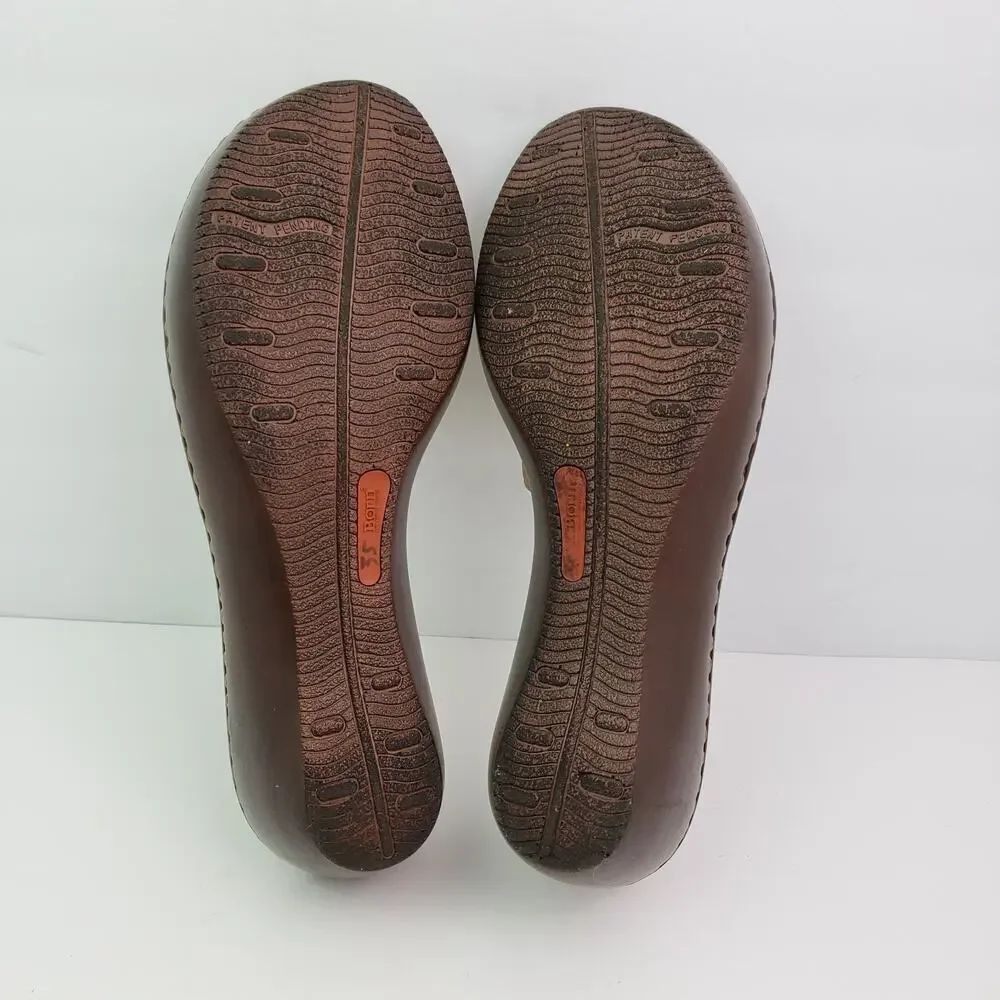 Born Womens Size 10 Brown Leather Slip On Casual Slide Sandals